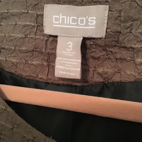 Chico’s textured brown jacket, size XL - Picture 4 of 5
